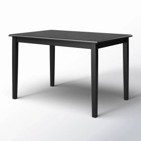 Farmhouse 32 x 48 inch Dining Table in Black Wood Finish