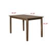 Rectangular 47 x 29 inch Dining Table in Brown Wood Finish