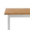 45 x 28 inch Solid Pine Wood Farmhouse Dining Table with White Wooden Legs