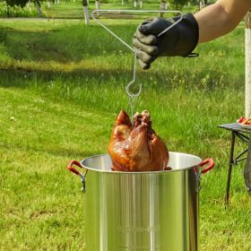 Turkey Deep Fryer, 30-qt Turkey Fryer Boiler Steamer Cooker Set, Outdoor Aluminum Seafood Frying Pot, 54,000 BTU Burner Propane Gas Boiler, Inclu (Option: Natural) Turkey Deep Fryer, 30-qt Turkey Fryer Boiler Steamer Cooker Set, Outdoor Aluminum Seafood Frying Pot, 54,000 BTU Burner Propane Gas Boiler, Inclu (Option: Natural)